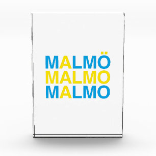 MALMO Swedish Flag Photo Block