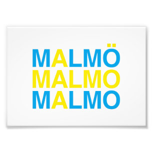 MALMO Swedish Flag Photo Print