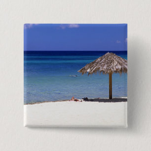 Malmok Beach, Aruba, Netherlands Antilles 2 Inch Square Button