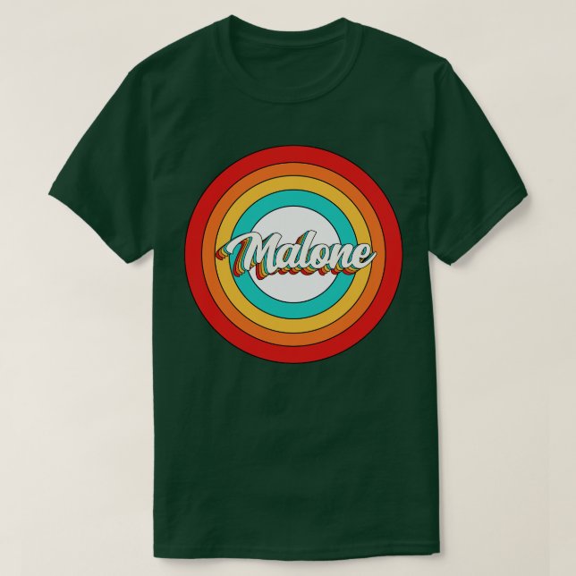 Malone Name Shirt Vintage Malone Circle (Design Front)