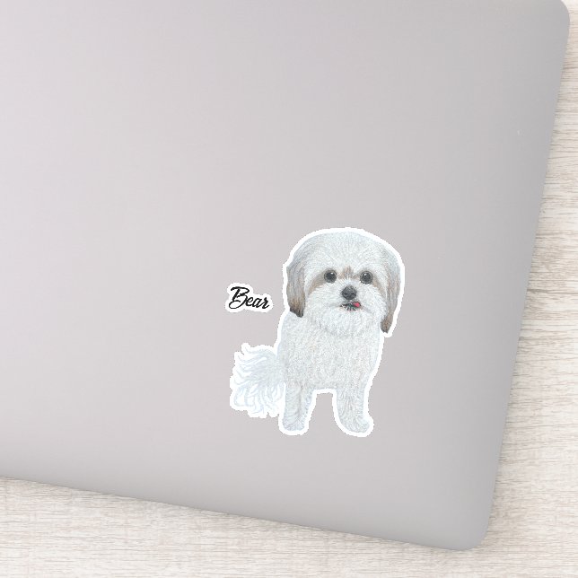 Malshi Bear Custom-Cut Vinyl Sticker (Detail)