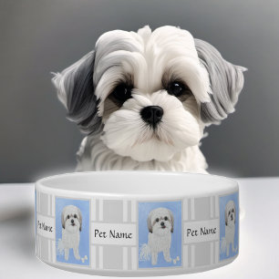 Malshi Dog Bowl with Customizable Text