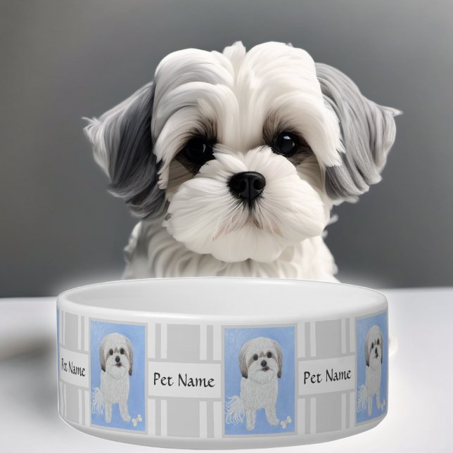 Malshi Dog Bowl with Customizable Text (Creator Uploaded)
