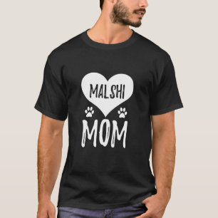 Malshi Mom Love For Maltese Shih Tzu Dog Mom T-Shirt