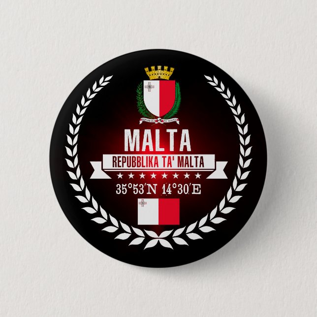 Malta 2 Inch Round Button (Front)