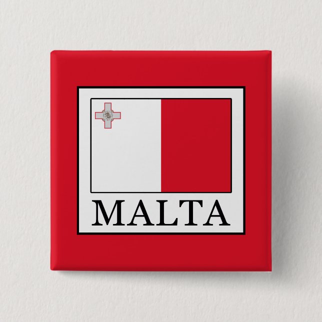 Malta 2 Inch Square Button (Front)