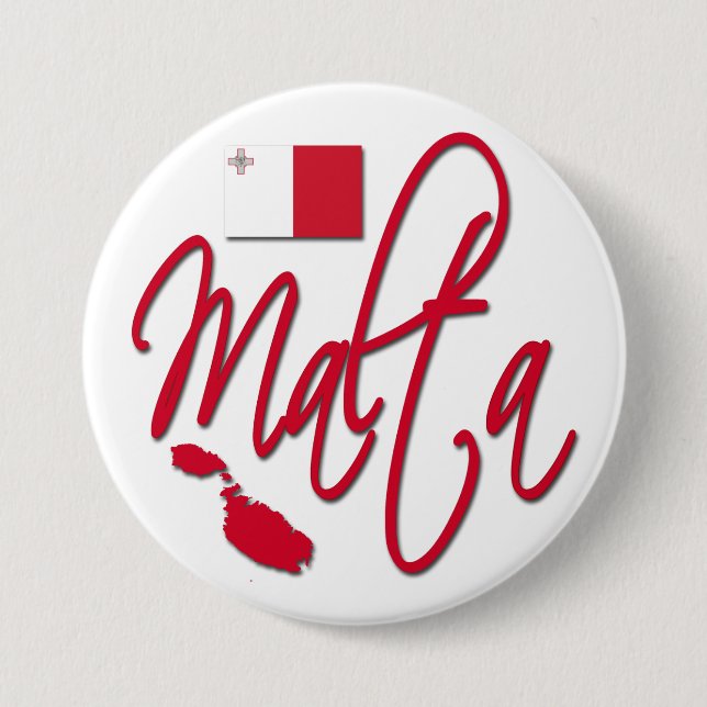 Malta 3 Inch Round Button (Front)