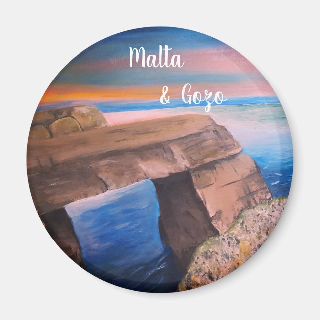 Malta and Gozo souvenir Magnet (Front)