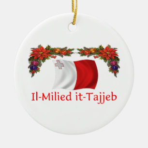 Malta Christmas Ceramic Ornament