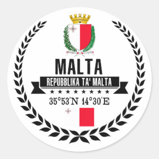 Malta Classic Round Sticker
