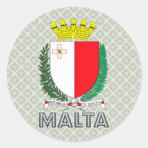 Malta Coat of Arms Classic Round Sticker