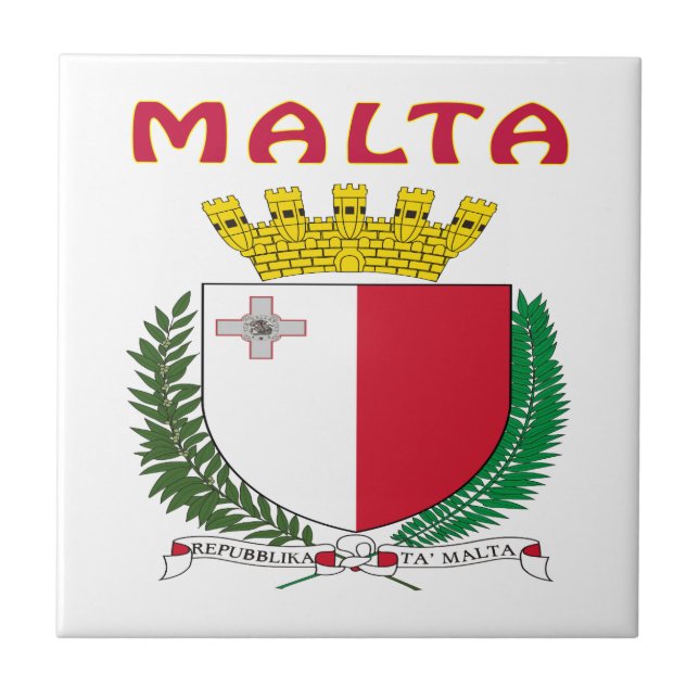 MALTA Coat Of Arms Tile (Front)