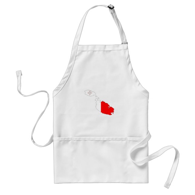 malta country flag map shape silhouette symbol standard apron (Front)