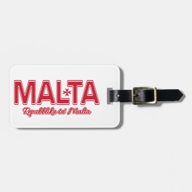 MALTA custom luggage tag (Front Horizontal)