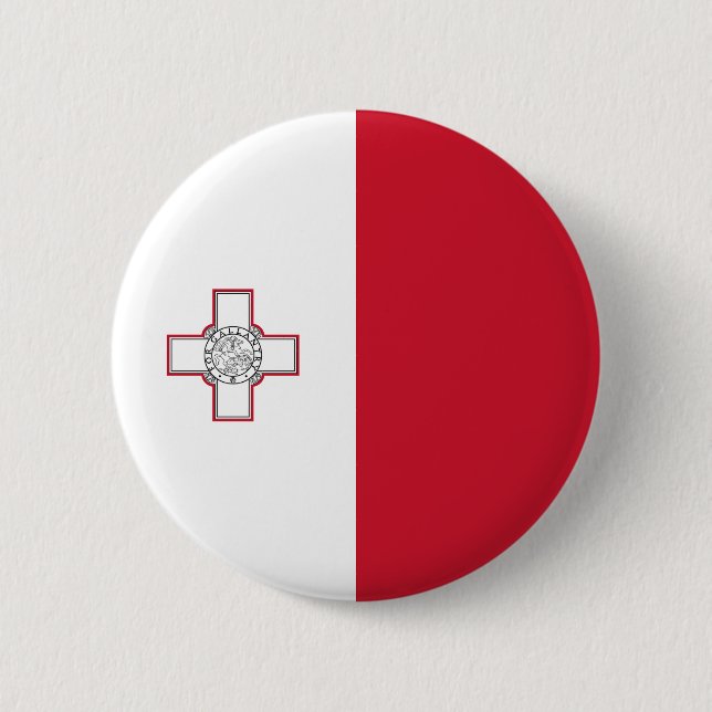 Malta Flag 2 Inch Round Button (Front)