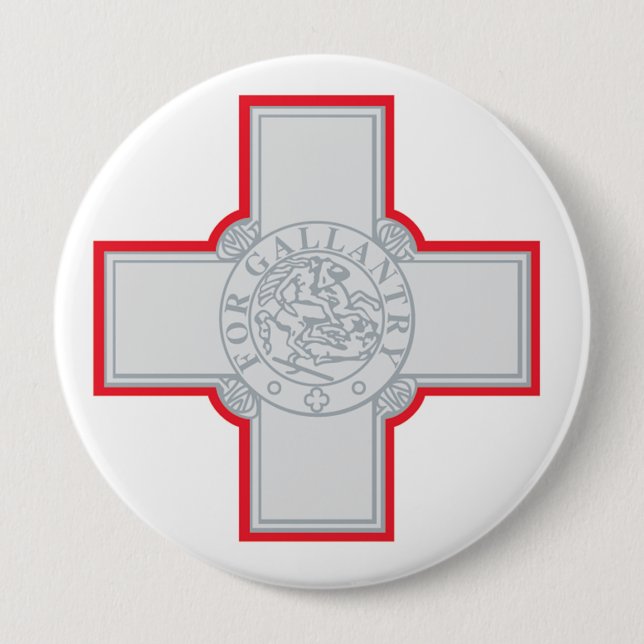 Malta Flag 4 Inch Round Button (Front)