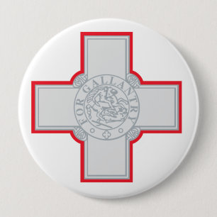 Malta Flag 4 Inch Round Button