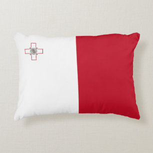 Malta flag accent pillow