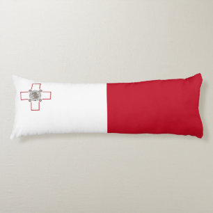 Malta flag body pillow