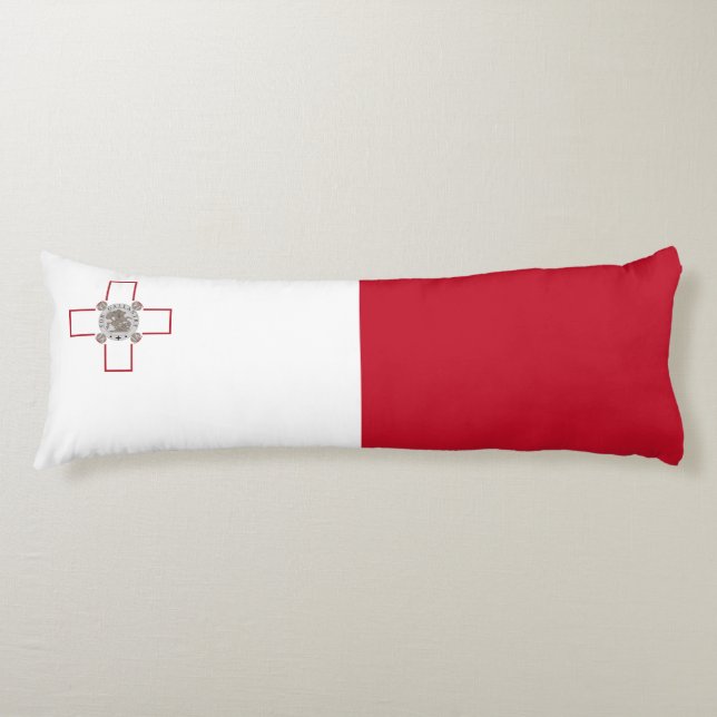 Malta flag body pillow (Front)