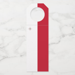 Malta flag bottle tag