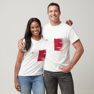 Malta Flag Brush Art T-Shirt