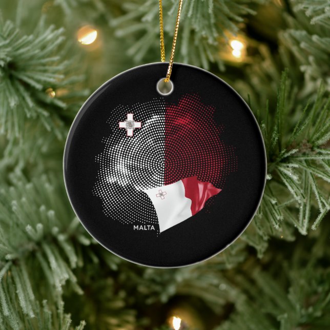 Malta flag ceramic ornament (Tree)