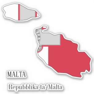 Malta Flag Charming Patriotic Map