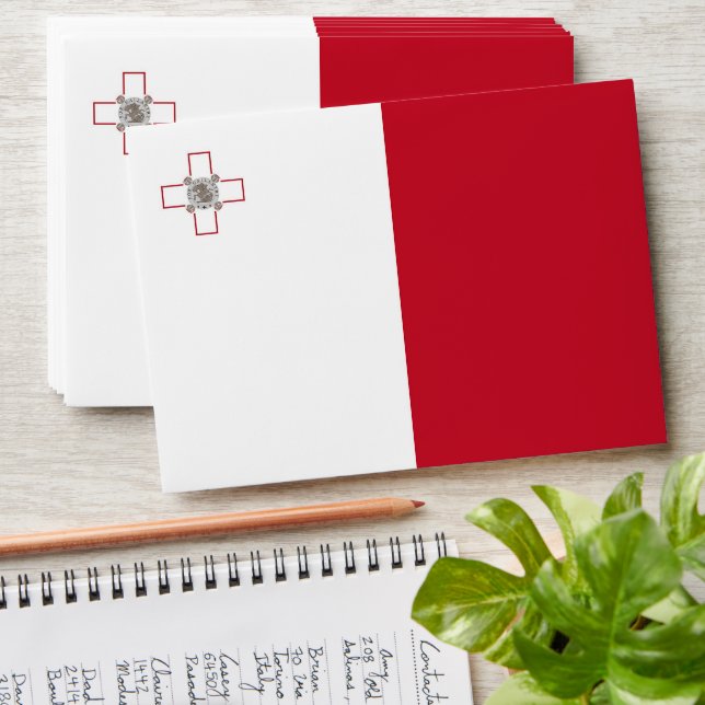 Malta flag envelope (Stacked)