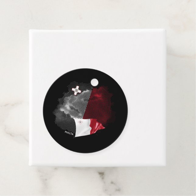 Malta flag favour tags (In Situ)