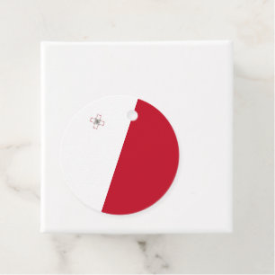 Malta flag favour tags