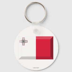 Malta Flag Jewel Keychain