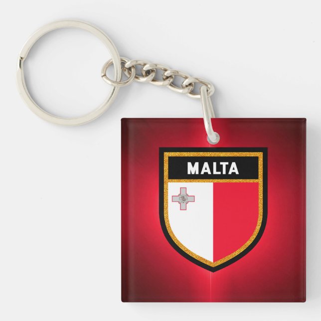 Malta Flag Keychain (Front)