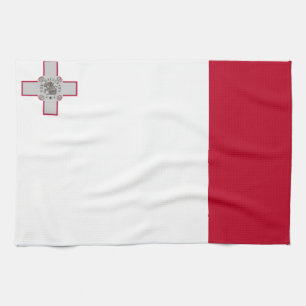 Malta flag kitchen towel