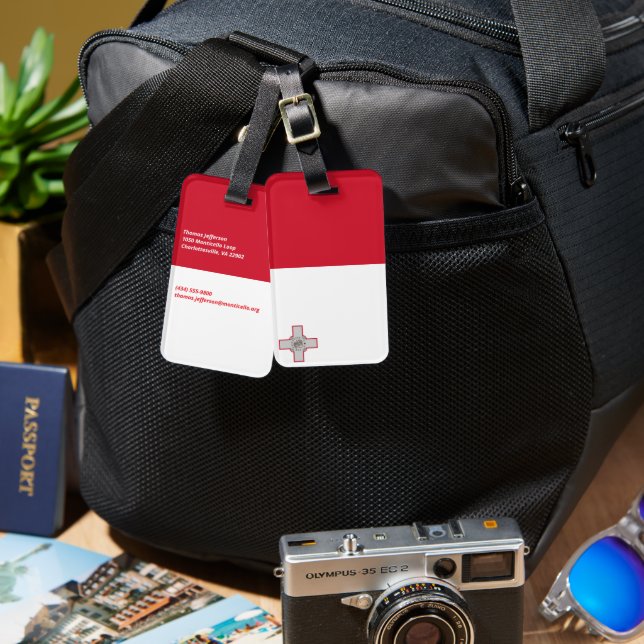 Malta flag luggage tag (Front & Back)