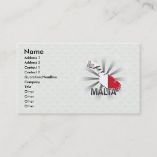 Malta Flag Map 2.0 Business Card