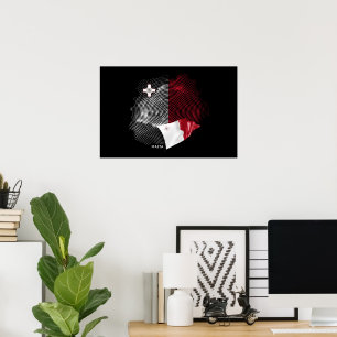 Malta flag poster
