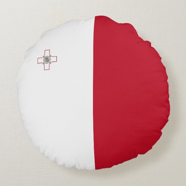 Malta flag round pillow (Back)