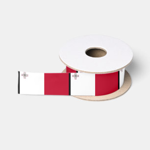 Malta flag satin ribbon