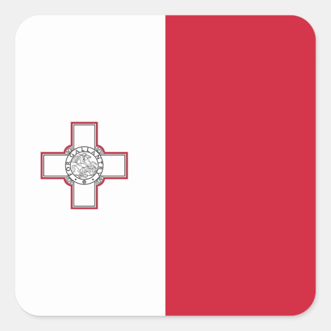 Malta Flag Square Sticker (Front)