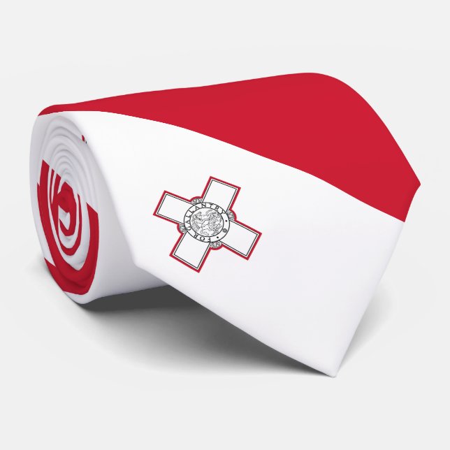 Malta Flag Tie (Rolled)