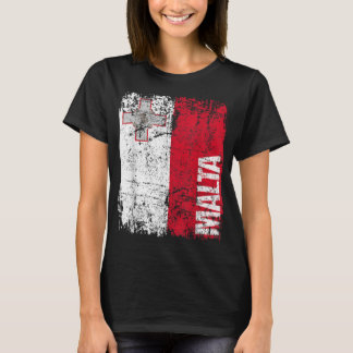 MALTA Flag Vintage Distressed MALTA T-Shirt