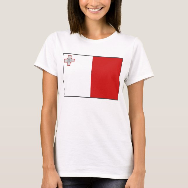 Malta Flag x Map T-Shirt (Front)