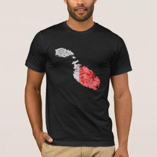 Malta Flagcolor Map T-Shirt