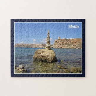 Malta Għajn Tuffieħa Bay Mediterranean Sea Shore Jigsaw Puzzle
