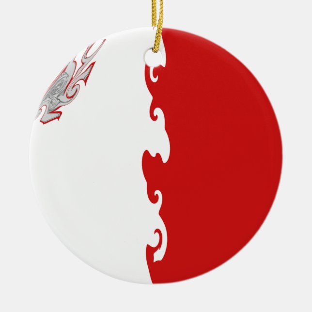 Malta Gnarly Flag Ceramic Ornament (Front)