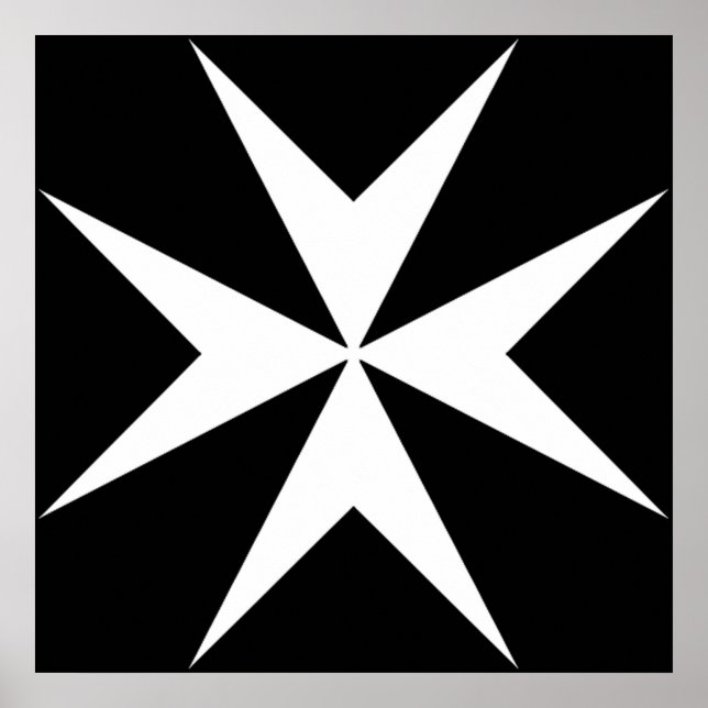 MALTA Maltese Amalfi Cross Maltese cross Knights Poster (Front)