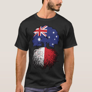 Malta Maltese Australian Australia Tree Roots Flag T-Shirt