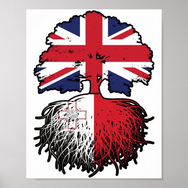 Malta Maltese British UK United Kingdom Britain Poster (Front)