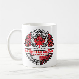 Malta Maltese Canadian Canada Tree Roots Flag Coffee Mug